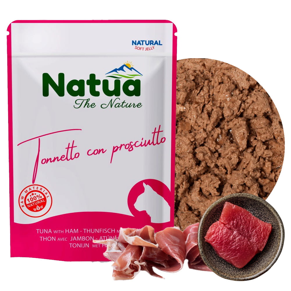 Natua Natural Mokra Karma dla Kota Tuńczyk Szynka w Galaretce Saszetka 70g